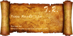 Tuss Rozália névjegykártya