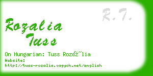 rozalia tuss business card